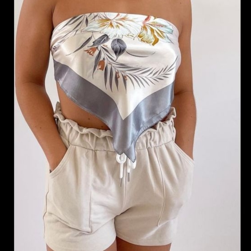 LAST CHANCE Day Dream Sophia Boutique Silky Satin Square Mulit-Use Scarf Top